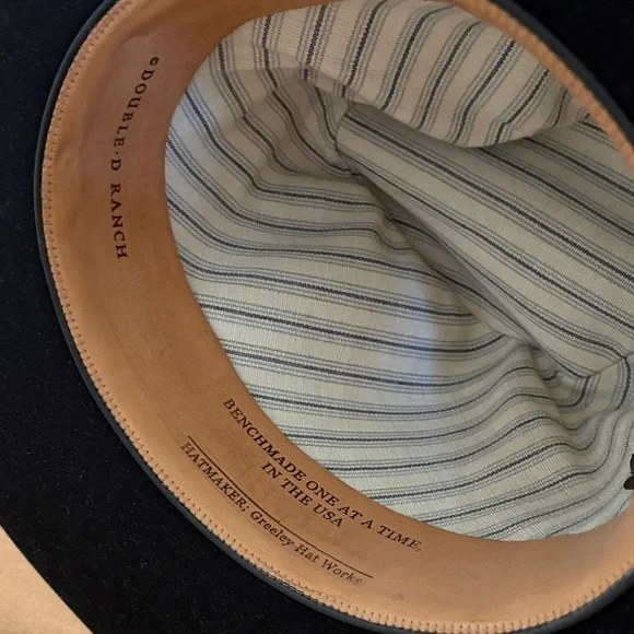 Double D Ranch Badlands rancher hat turquoise silver concho black - Picture 9 of 10